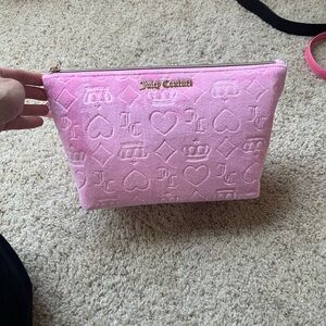 Juicy Couture Pink Embossed Cosmetic Bag